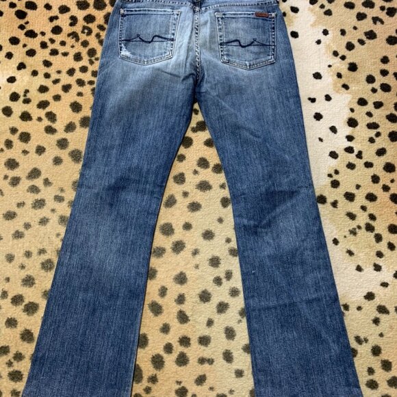 7 For All Mankind Distressed Bootleg Jeans, size 29 - Picture 2 of 4